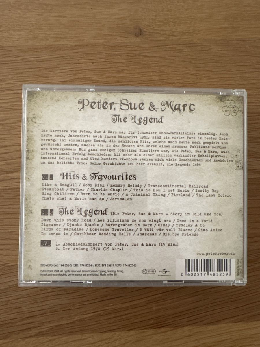 CD: Peter, Sue & Marc - The Legend CD/DVD – Usato da Münsingen venduto da Sim2977 1