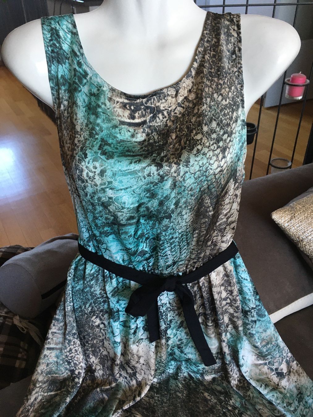 Vestiti: Robe soirée Dune by Dune satin python turquoise brun beige S – Nuovo (secondo la descrizione) da Genève venduto da Libellule477 1