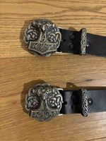 Gürtelschnalle Thorshammer Mjölnir Leder Vikings Wikinger