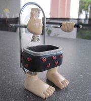 Vintage Handyhalter Telefonhalter "Körper"