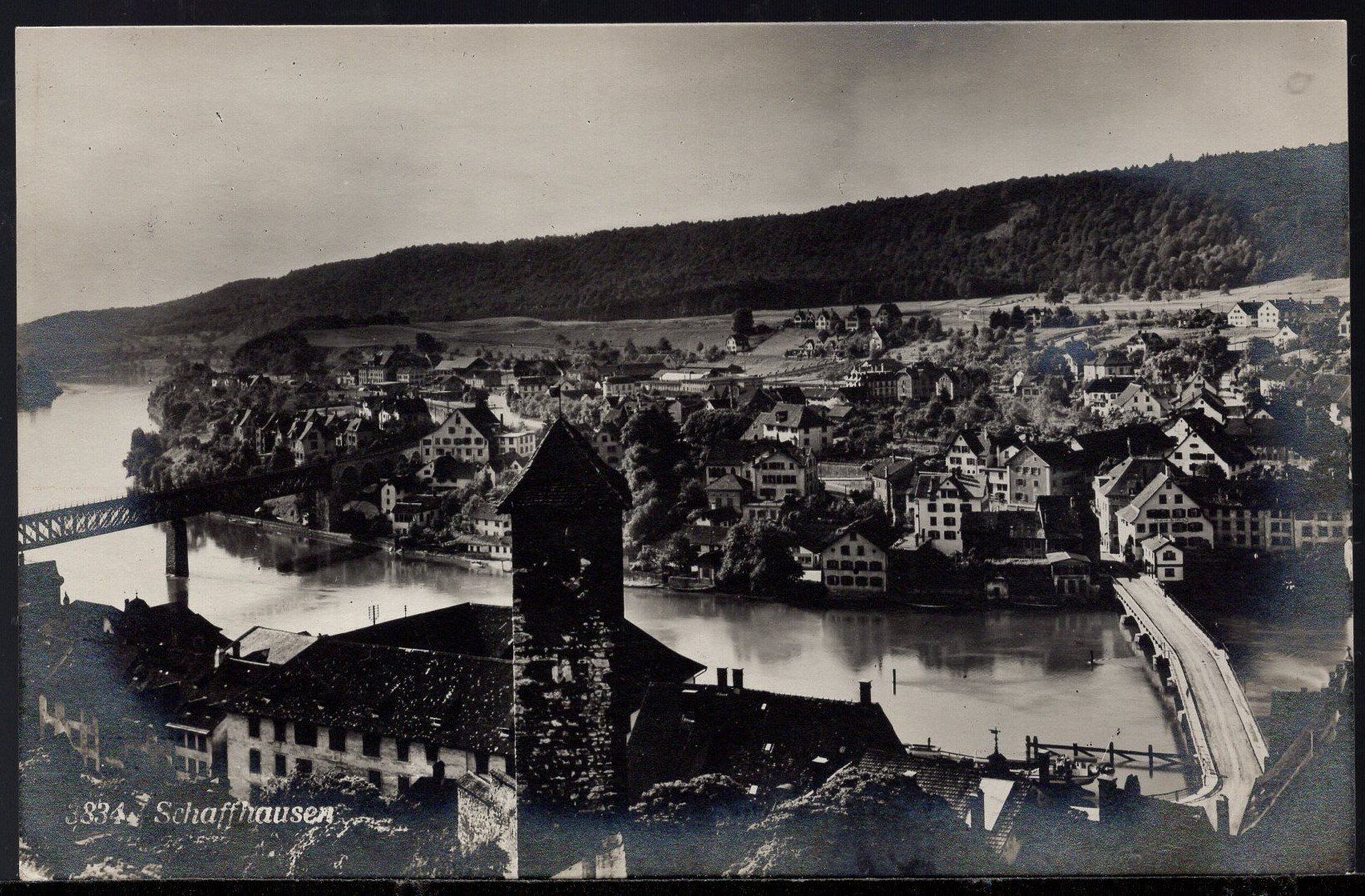 Cartoline postali: SCHAFFHAUSEN,    Luftbild – Usato da Aarau venduto da kufi44