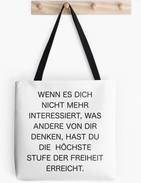 Stofftasche deluxe Zitat Spruch Freiheit 41 x 41cm Kaufen auf Ricardo