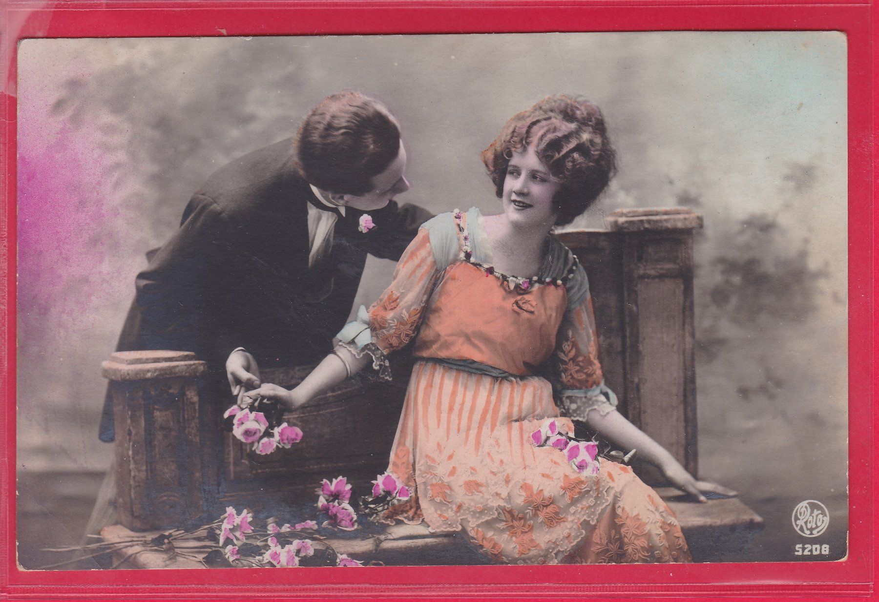 Cartoline postali: LIEBESPAAR, 25.6.1924 – Usato da Oberrieden venduto da Gebirgsstelze