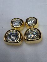 Boucles d'oreille argent avec diamants moissanite de 1 ct