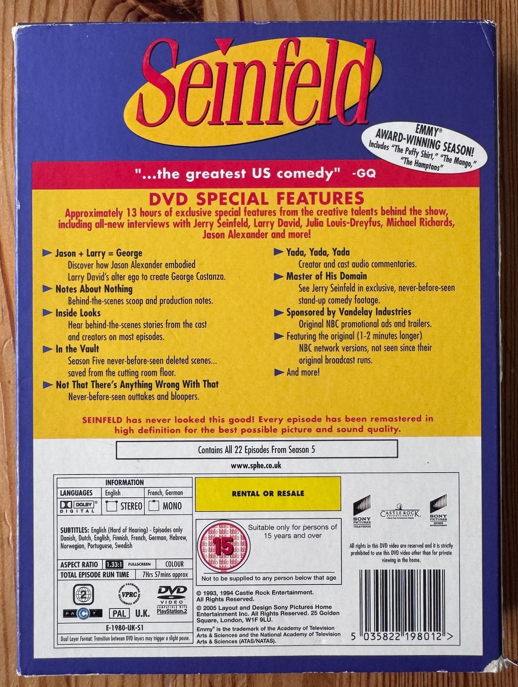 Alle DVDs: Seinfeld - Season 5 – Gebraucht aus Zürich von recordman01 1