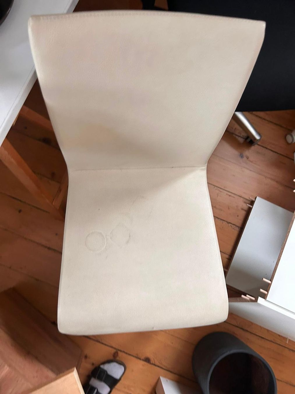 Sedie: Stuhl Freischwinger Leder Weiss – Usato da St. Gallen venduto da joe_v6z5 1