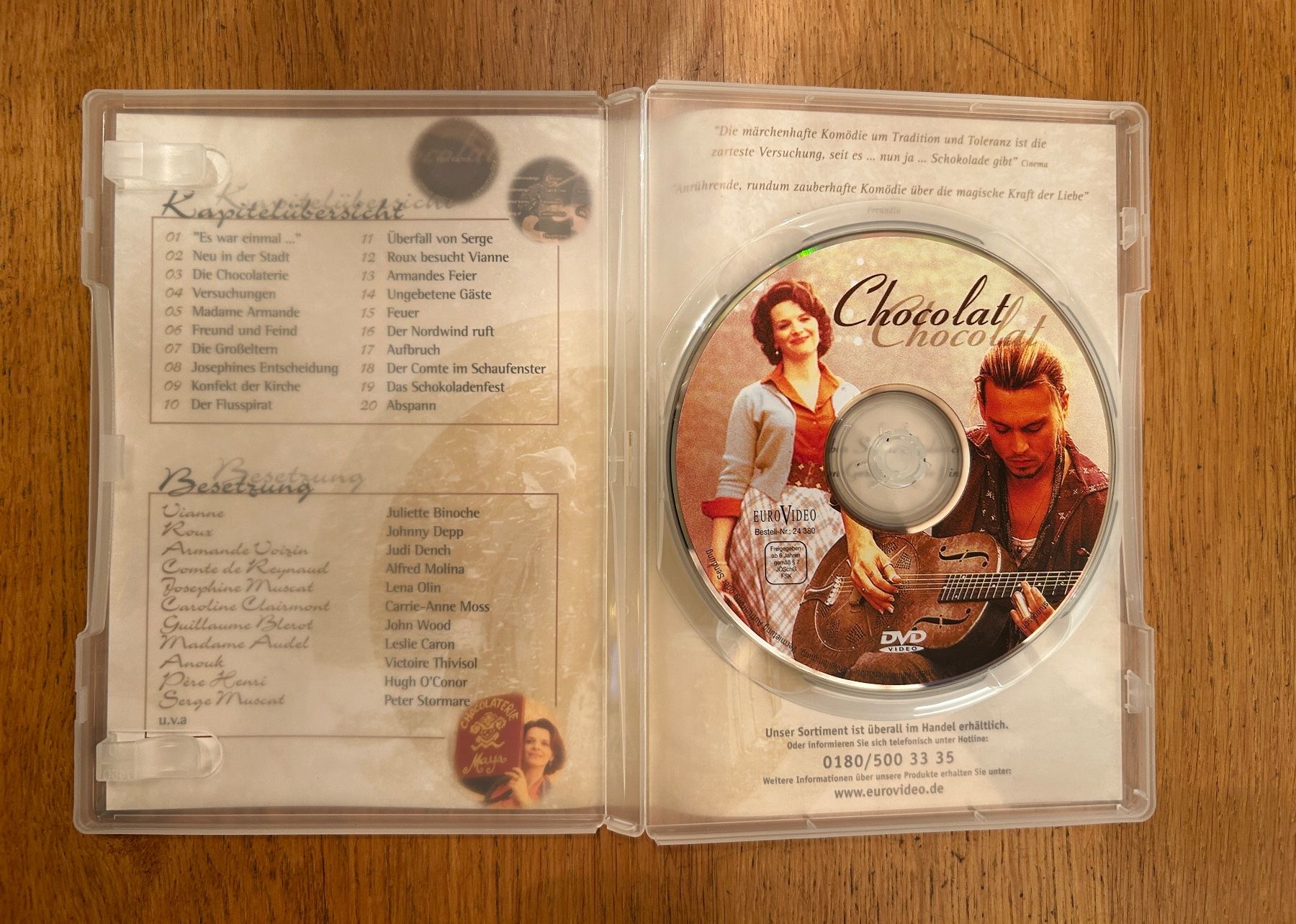 Tutti i DVDs: Chocolat (Johnny Depp) – Usato da Urnäsch venduto da Winterzauber12 2