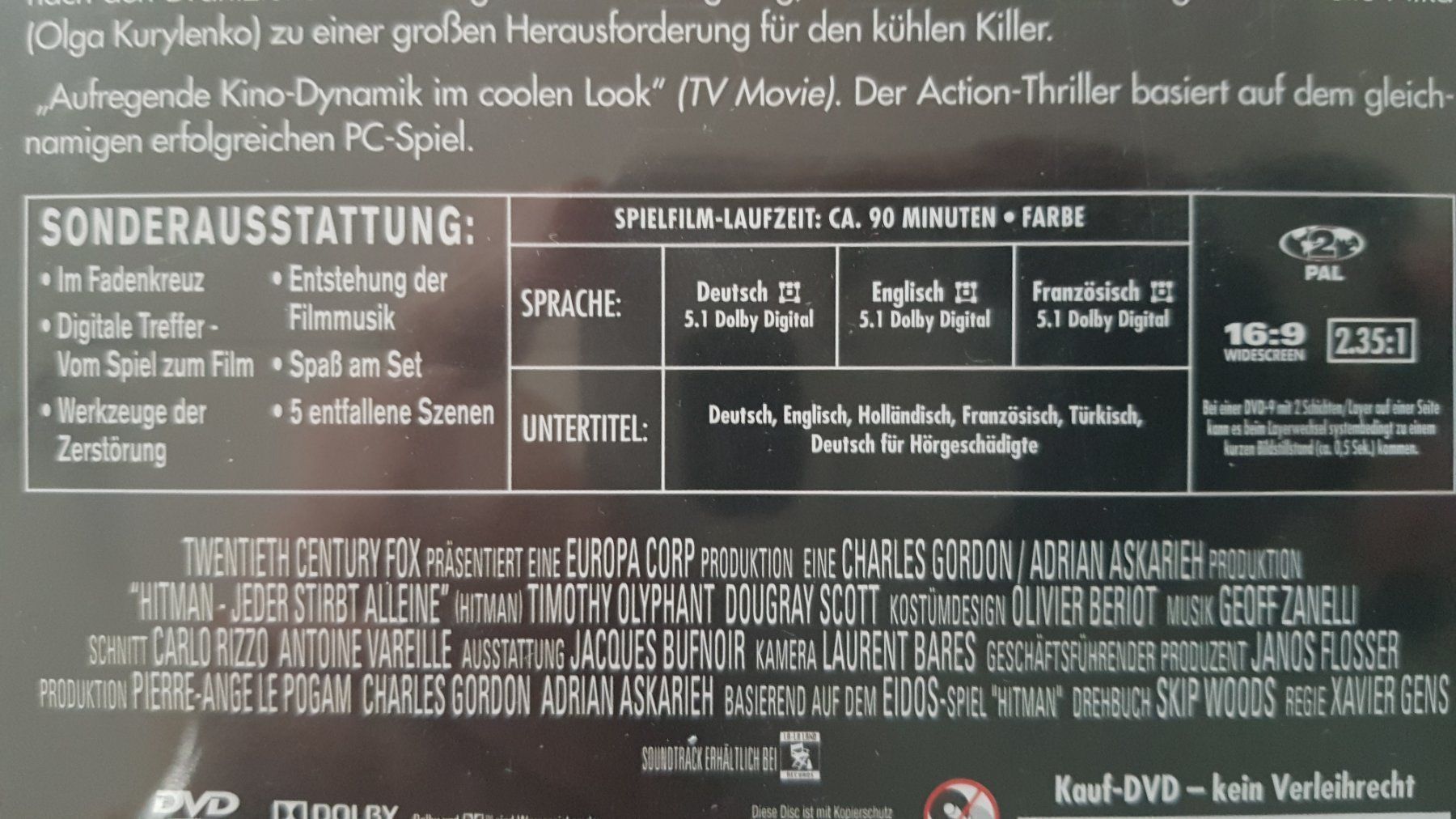Alle DVDs: DVD Hitman – Gebraucht aus Oetwil am See von fineli2 1