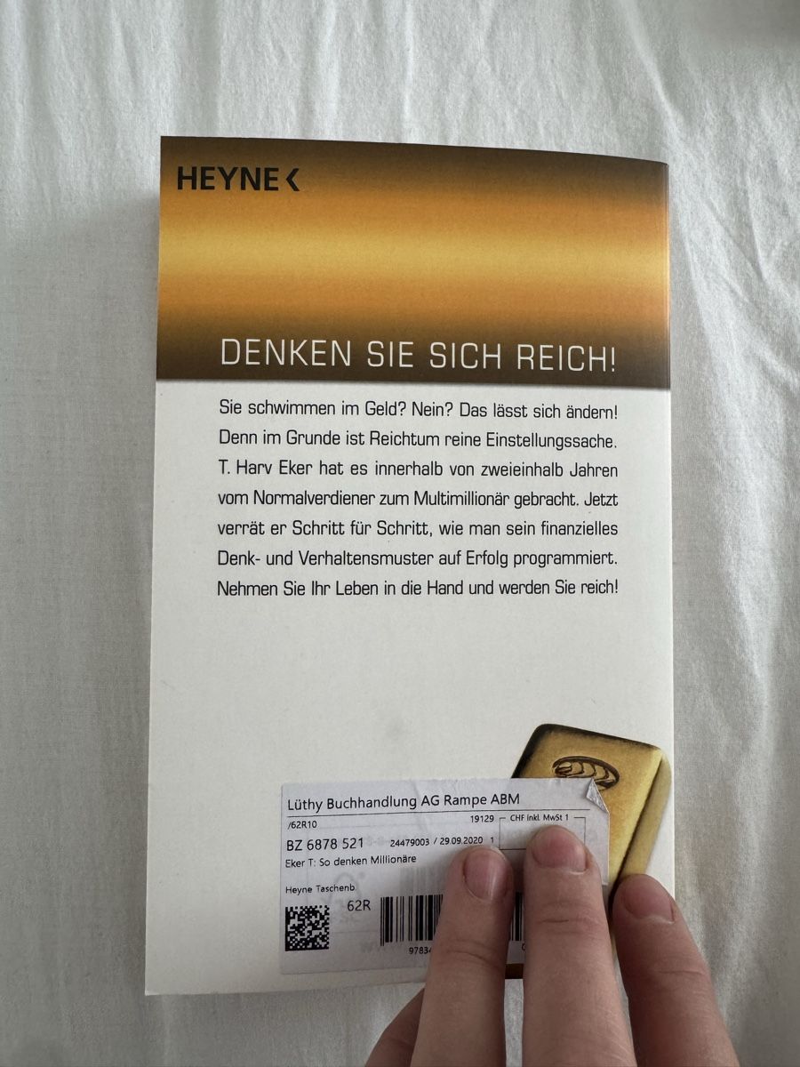 Bücher: So denken Millionäre - T. Harv Eker – Gebraucht aus Bassersdorf von schokoart.ch 1