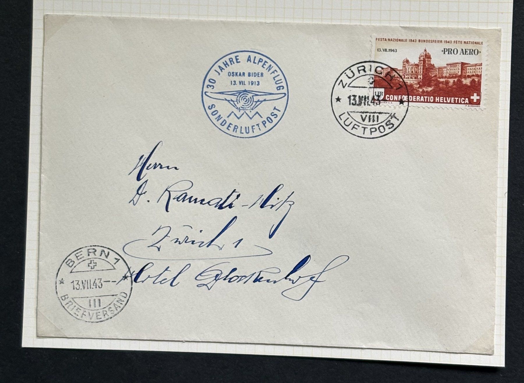 Tutti i francobolli: FLUGPOST BRIEFMARKEN PRO AERO – Usato da Ostermundigen venduto da Heavenmaus75 2