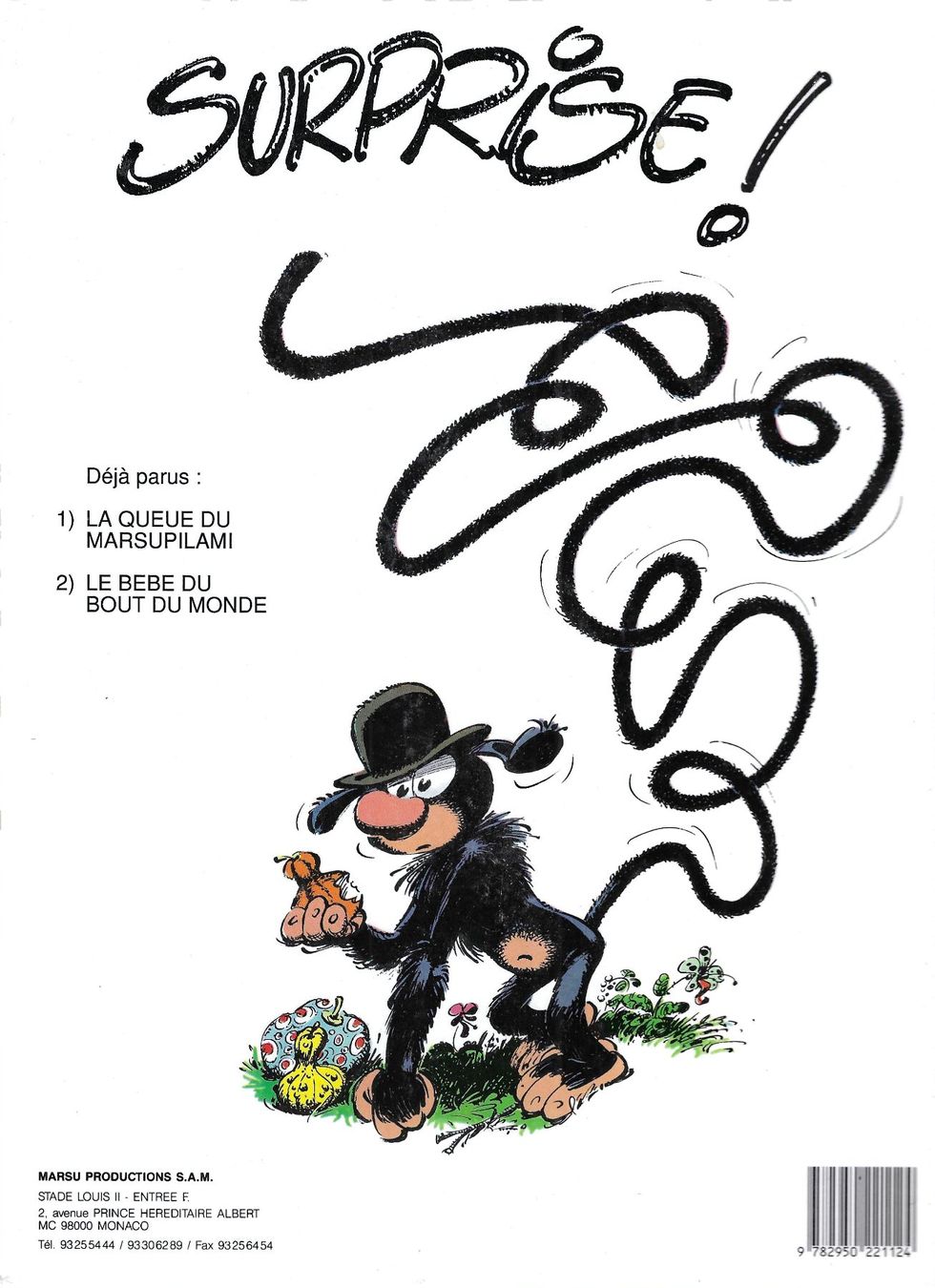 Fumetti: Marsupilami - Mars le noir - E.O. 1989 TBE++ – Usato da Savagnier venduto da Ne2065 1