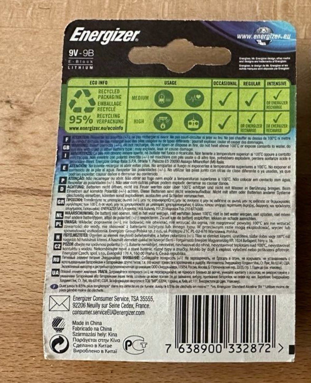 Energizer Caricatori & Batterie: Pile lithium 9V Energizer NEUVE – Nuovo e nell'imballaggio originale da Promasens venduto da Toblerone83 1
