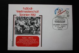 Briefumschlag Fussball-WM 1982 Spanien  England : BRD 0 : 0