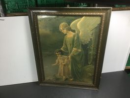 Altes Schutz - Engelbild aus Bauernhaus