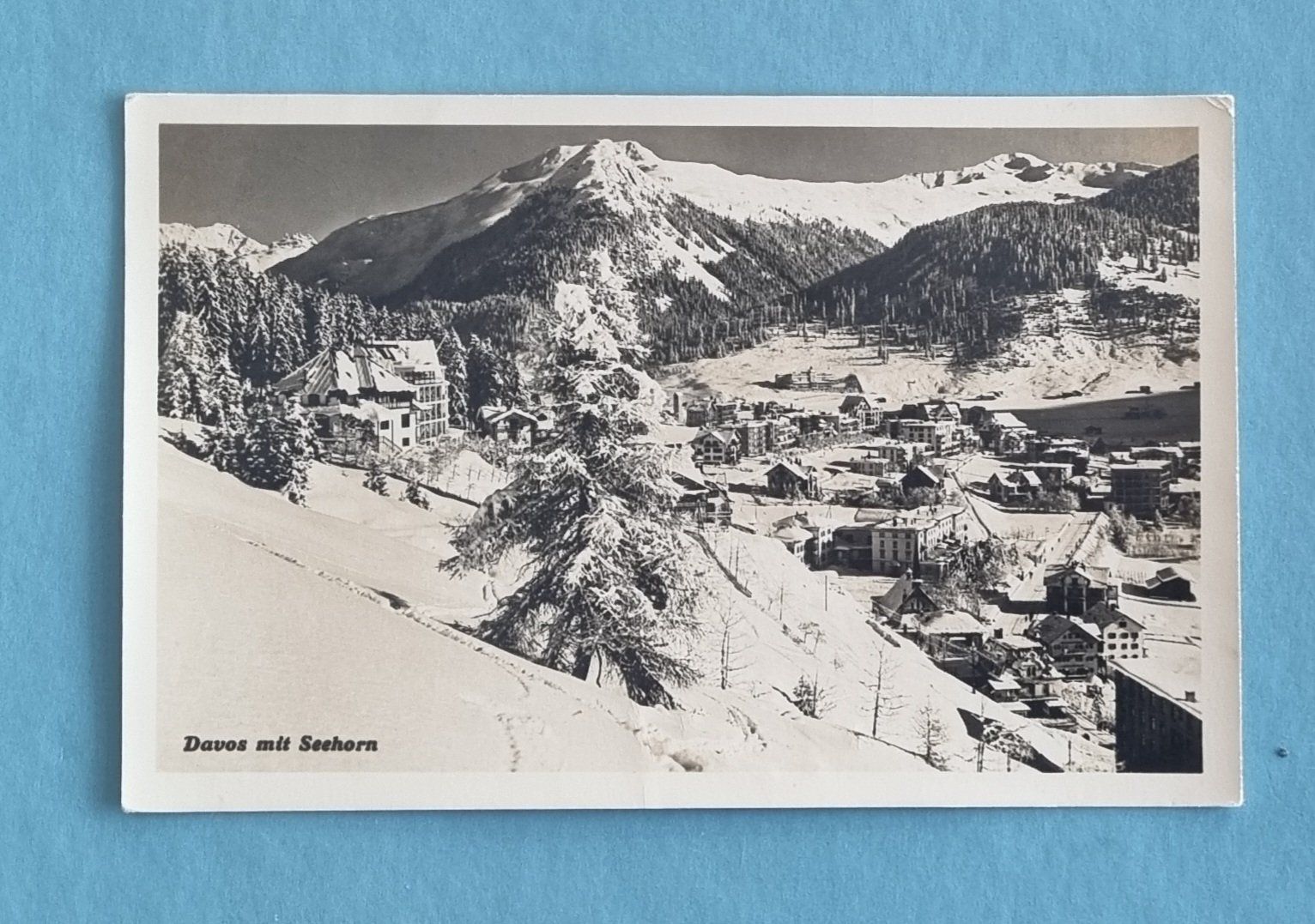 Ansichtskarten: Davos mit Seehorn - 1933 – Gebraucht aus Rothrist von RROENK