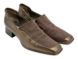 Escarpins Tosi Vannino cuir et soie marron. Pointure 40