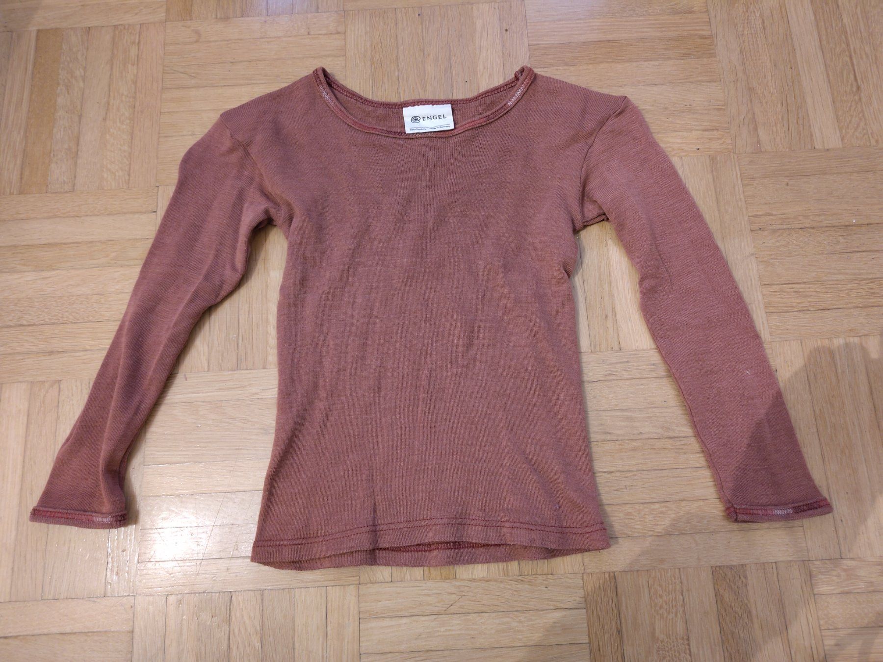 Biancheria intima: Engel Merinowollpullover rotbraun 110/116 – Usato da Jona venduto da tschounaess