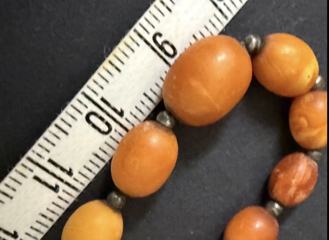 Ketten: Antike Silber Kette mit Butterscotch Bernstein 835 – Gebraucht aus Riehen von mistercho 4