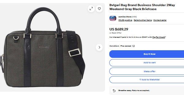 Valigie & Borse: Bvlgari Aktentasche / porte-documents – Usato da Collonges venduto da arashee 8