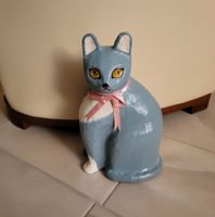 Papmaché Katze, Höhe 38cm