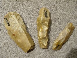 Silex Feuerstein Klingen Abilly (F) Jungsteinzeit Replikate