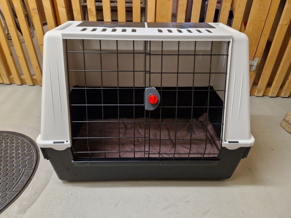 Ferplast Divider Panel For Atlas 100 Dog Car Crate - Black Plastic Transport Barrier To Separate Pets