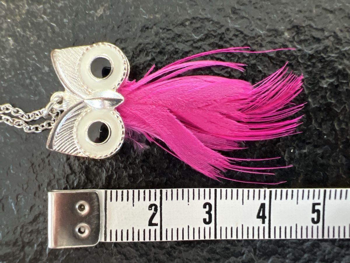 Catenine: Mädchen Kette mit Eule Anhänger Pink/Silber – Usato da HORGEN venduto da vladibarca10 5