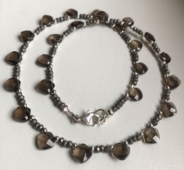Catenine: Pyrit, Rauchquarz Collier Unikat – Nuovo (secondo la descrizione) da Basel venduto da Chili007 3