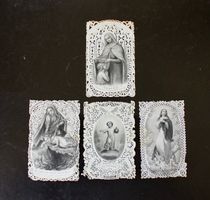 4 ANDACHTSBILDER, SPITZENBILDER, ZWEITE HÄLFTE  DES 19.JH.
