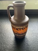 Retro Keramik Krug Vase, Braun Orange, 404-26, Vintage