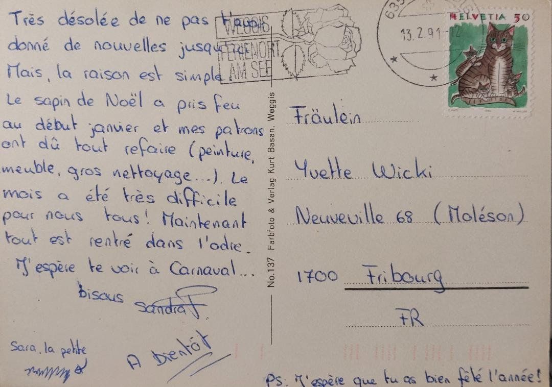 Cartoline postali: WEGGIS - Vierwaldstättersee - 1991 – Usato da Delémont venduto da Domdom1 1