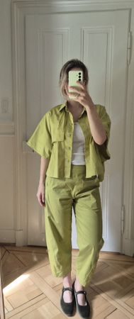 Set aus Hose und Jacke limettengrün