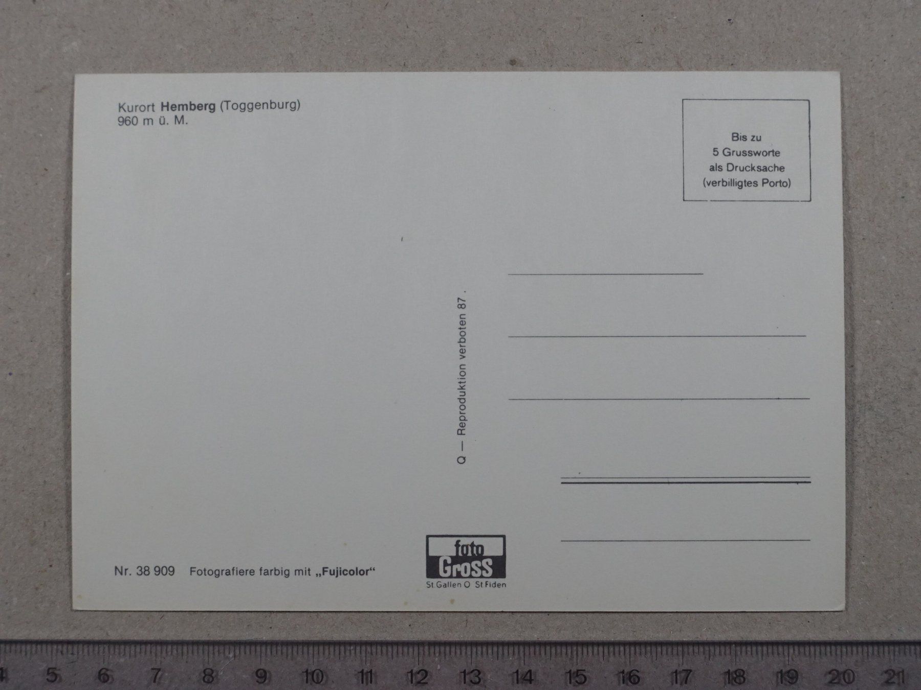 Ansichtskarten: Hemberg, Toggenburg – Gebraucht aus Lenzburg von fh1 1