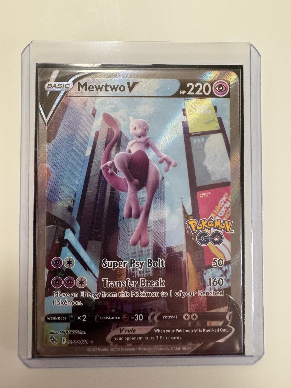 Pokémon Carte collezionabili: Mewtwo V | SIR | PGO 072/078 | EN – Usato da Spreitenbach venduto da Snacky96