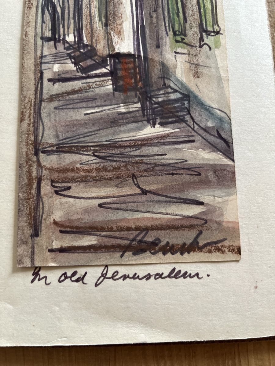 Gemälde: 3 Aquarelle / Skizzen aus Jerusalem – Gebraucht aus Ottikon von san_w99n 1