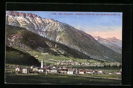 Samaden /Ober-Engadin, Ortsansicht mit C