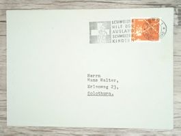 TR17 Enveloppe + Timbre Suisse 1952