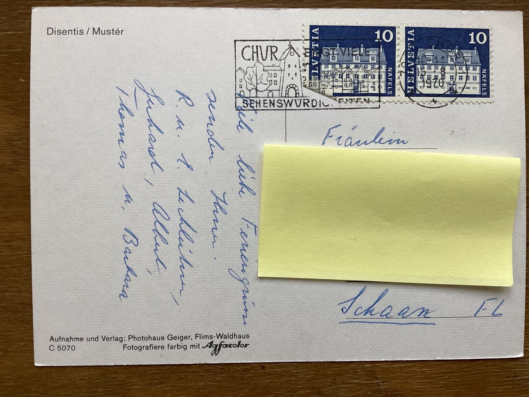 Ansichtskarten: AK  Disentis1970 – Gebraucht aus Zürich von tol_b7c7 1