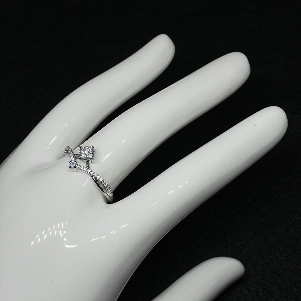 Ringe: Moissanite Ring, Silber 0.5ct - Gr. 62 Zertifikat – Neu (gemäss Beschreibung) aus Thun von Creative-Art-Tess 5