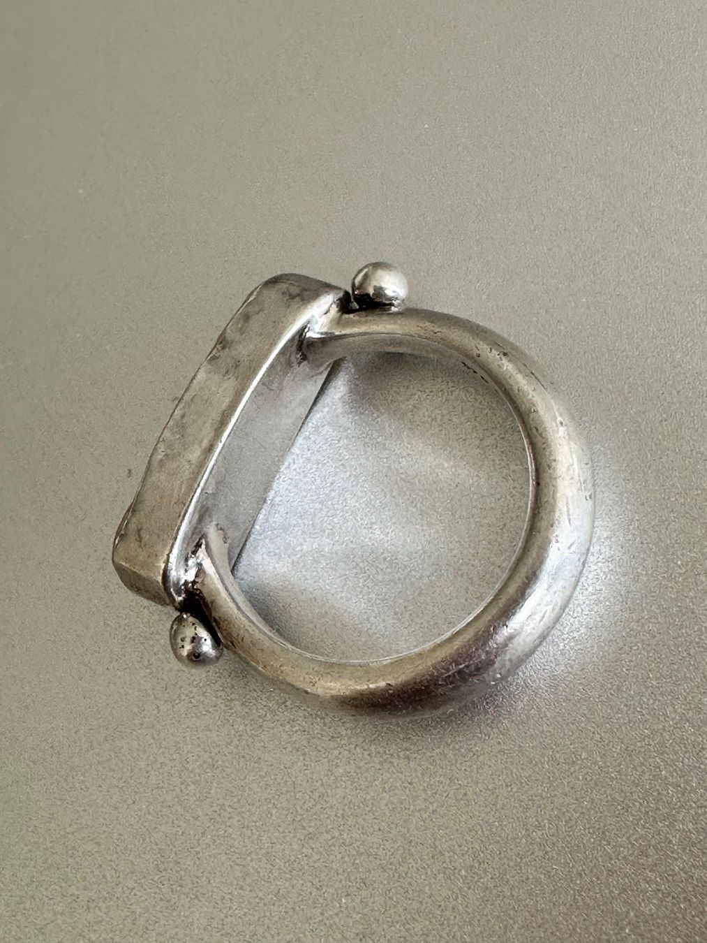 Bague En Argent Massif 925 - Taille 55/56 - Style Alliance - Occasion Avec Patine