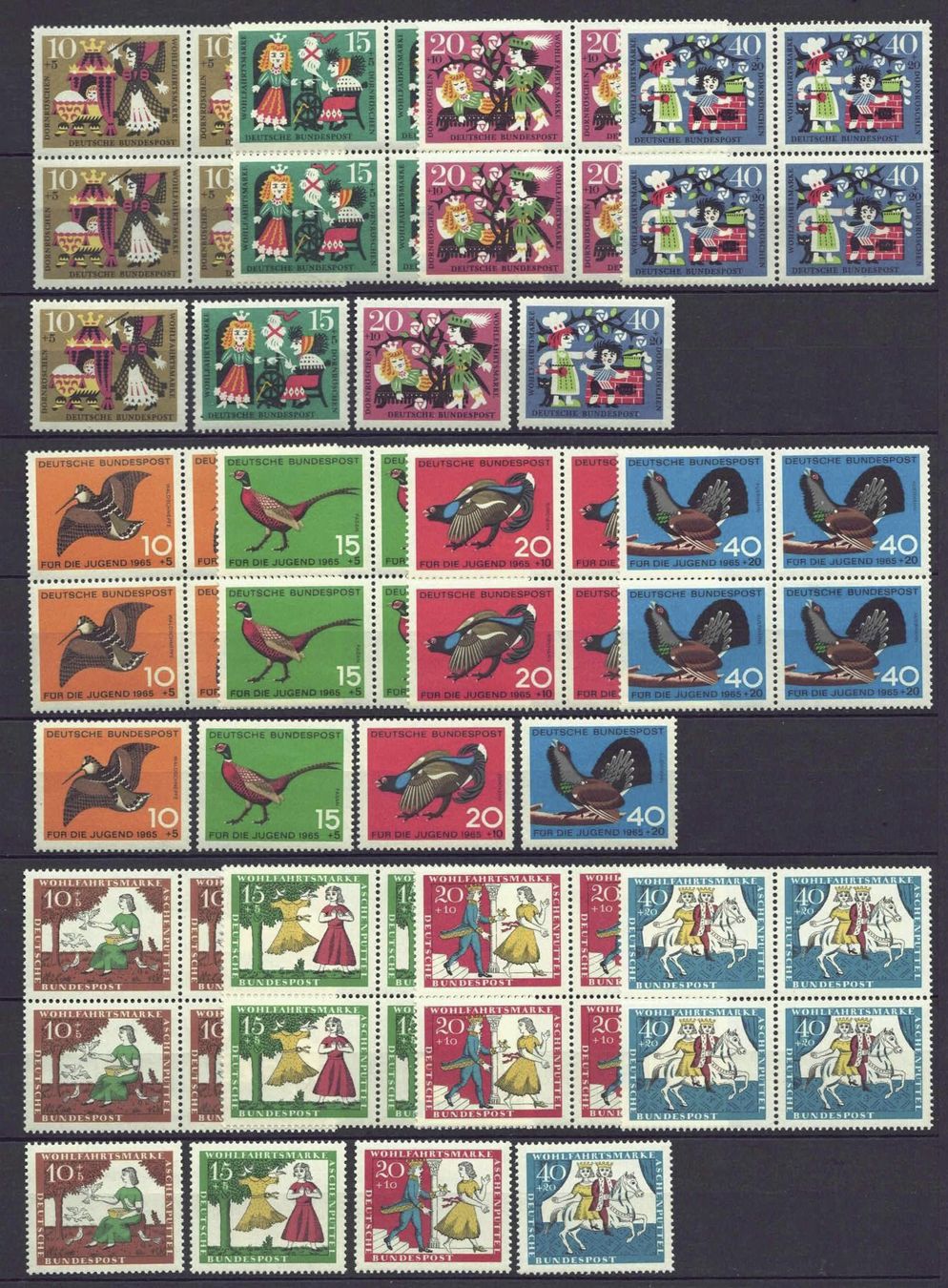 Alle Briefmarken: BRD Wohlfahrt div 4er und Einzeln postfr** – Gebraucht aus Basel von Pfefferschootte
