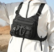 Schwarze taktische Brusttasche - Sac de poitrine gilet