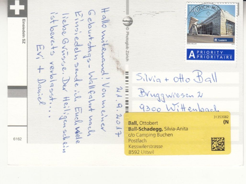 Cartoline postali: Einsiedeln 2017 – Usato da Bürglen TG venduto da StampGraf 1