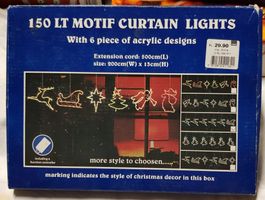 Weihnachtslichterkette mit 6 Motiven