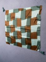 Tuch synthetisch 110x110 cm mehrfarbig mit 2 Zottel