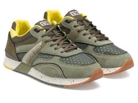Napapijri Sneaker Gr. 42 Khaki/Gelb Herren Schuhe Turnschuhe