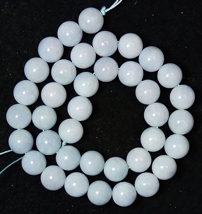 1 Strang natürliche Chalcedon Perlen 10 mm (Neu (gemäss Beschreibung ...