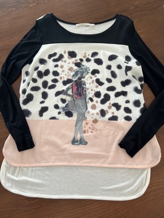 Damen Langarmshirt Passport mehrfarbig Grösse 40