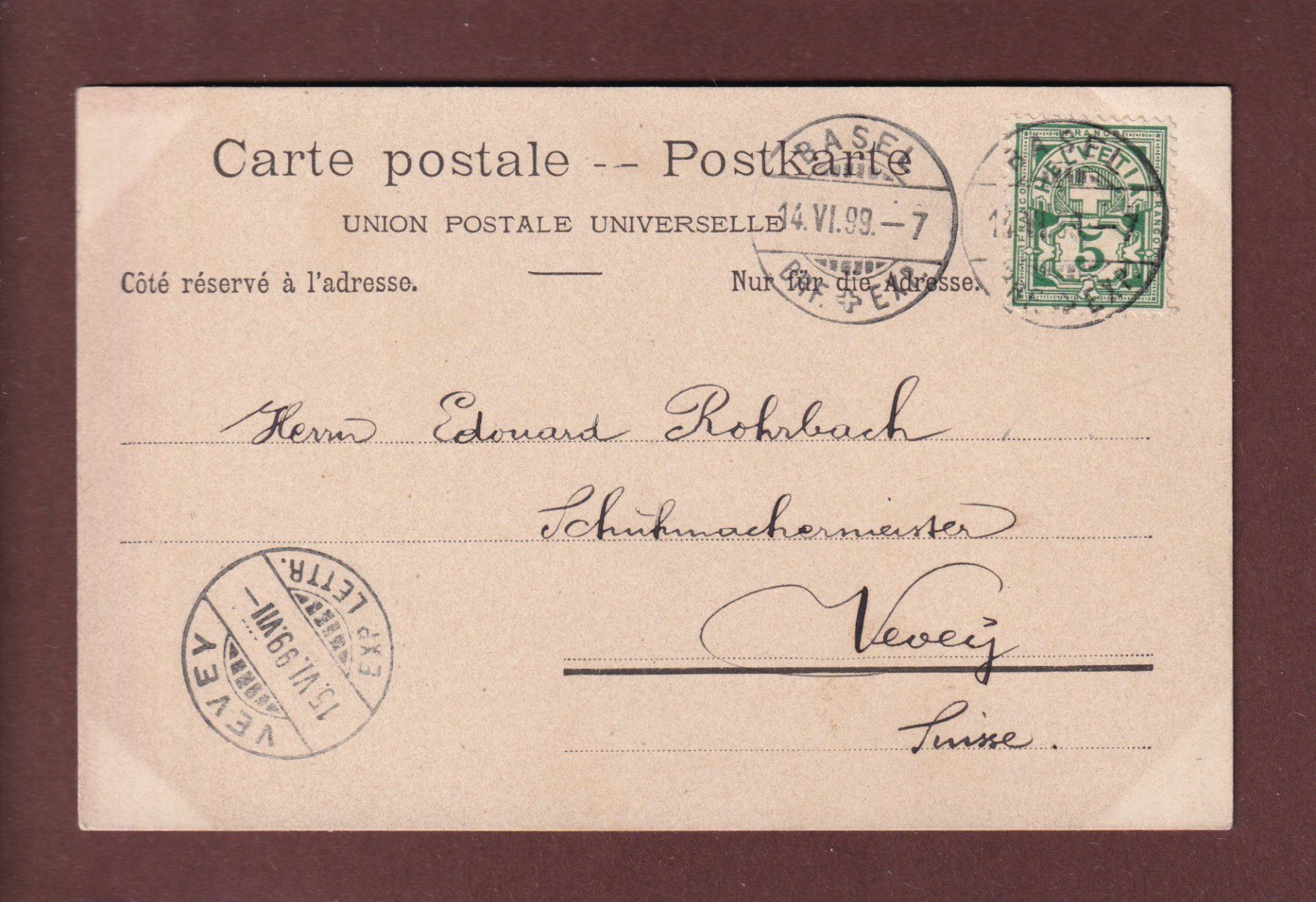 Cartoline postali: BASEL - Spalentor - 1899 CPN – Usato da Pully venduto da nicecards 1