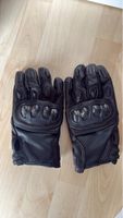 Motorcycle gloves black leather carbon like new